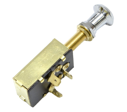 Sierra MP39590 Marine Heavy Duty 15 Amp 12VDC Brass 3 Position Off-On-On SPDT Push-Pull Switch