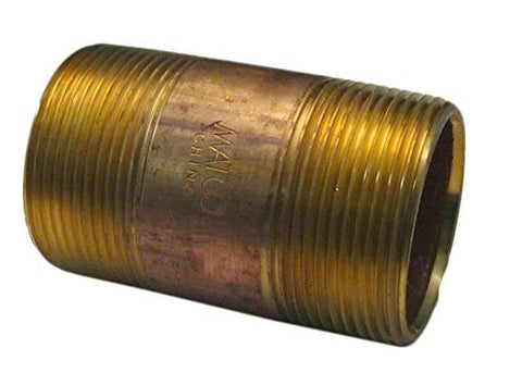 Midland Metal 40-122 40122 1-1/4" X 2-1/2” Brass Pipe Fitting Plumbing Nipple