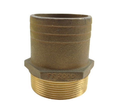 Groco FF-2000 Boat Marine Bronze 2’ Full Flow Pipe to 2-1/4" Hose Adapter