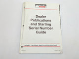 Mercury 90-830571 Dealer Publications and Starting Serial Number Manual Guide