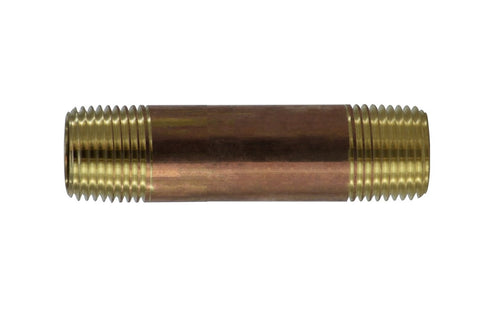 Midland Metal 40-127 40127 1-1/4" X 5” Red Brass Pipe Fitting Plumbing Nipple