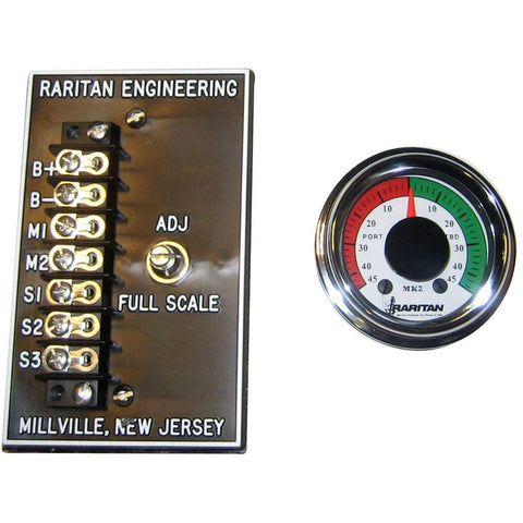 Raritan MK212 Ruddermaster 2” 12V Analog Panel Meter Rudder Angle Indicator Kit