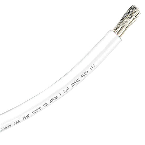 Marine Grade 10 AWG X 75’ Stranded Tinned Copper Primary Wire Boat Cable White Ancor 108910