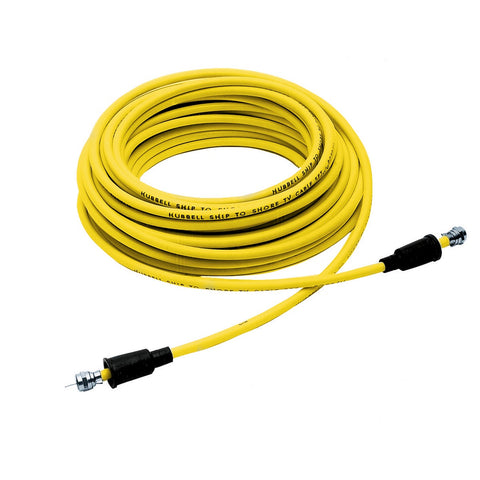 Hubbell Marinco TV98 Boat Yacht RV Heavy Duty Marine Yellow 25' Cable TV Cable Cordset TV98-25