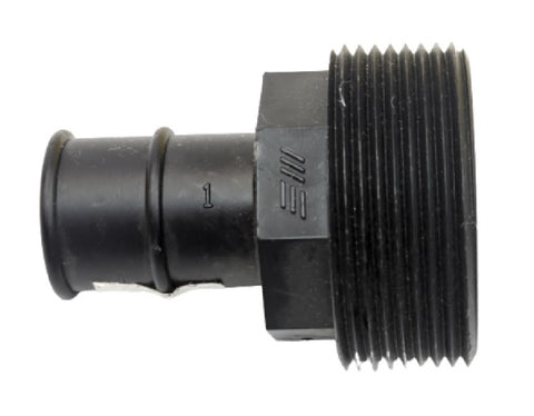 Marine East 8942 Black 1-1/2" X 1” Male Pipe to Barb Hose Adaptor Adapter Fitting