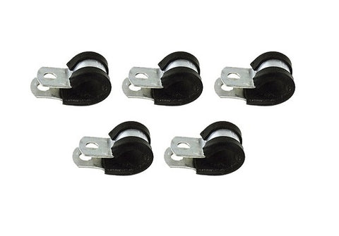 Perko 0163DP4ALU 3/8” Aluminum Rubber Cushion Single Line Support Clip Hose Clamp 5-Pack