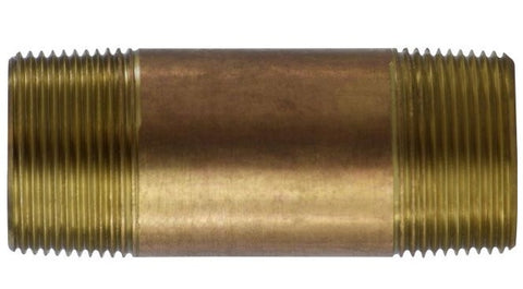 Midland Metal 40-125 40125 1-1/4" X 4” Red Brass Pipe Fitting Plumbing Nipple