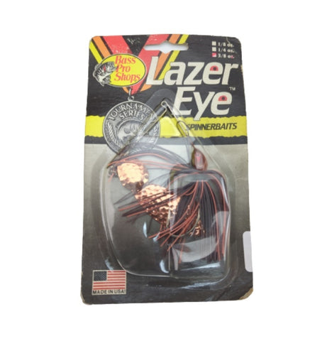 Lazer Eye 3811-TW Bass Pro Shops 3/4 oz. Brown Orange Copp Spinnerbait Fishing Lure