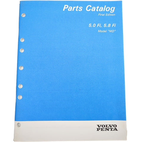 Volvo Penta 7748050-7 Genuine OEM Final Edition 5.0/5.8 Fi Model MD Parts Catalog Service Manual