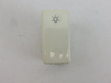 Gewiss GW 20 513 White Backlit 250V 10A 1-Pole 1-Module Push Button Light Switch