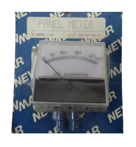 Newmar 023-0502-0 Analog 2-1/2" Square Panel Mount 0-50A DC Ammeter Gauge Meter