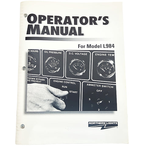 Northern Lights L984 Lugger Genuine OEM Marine Engine Block Operator’s Manual