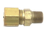 Midland Metal 18-179 18179 1/4” Compression X 1/8” MNPTF Straight Brass Male Adapter Fitting
