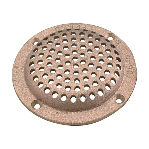 Perko 0086DP3PLB Cast Bronze 3-1/2” Thru-Hull Round Intake Strainer with Drilled Holes