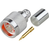RF Industries RFN-1006-3I Type-N Male Crimp On RG-8/U Antenna Coax Cable Connector