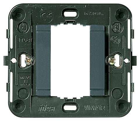 Vimar 17080 Round Flush Gray 3.39” X 3” Plastic 1-Module Surface Mounting Frame