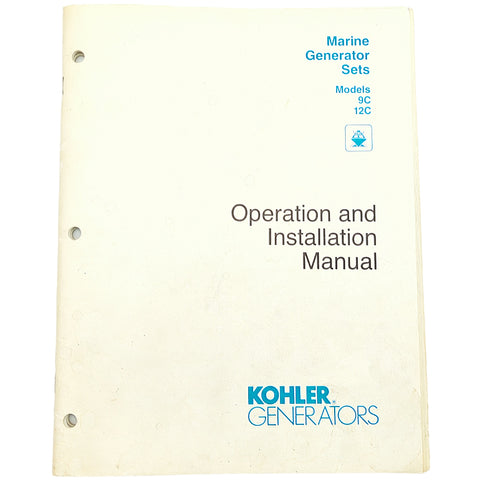 Kohler TP-5324 10/88 Genuine OEM Marine Generator Operation and Installation Manual