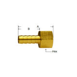 Midland Metal 32-065 32065 Brass 3/4" Hose Barb X 3/4" NPTF Rigid Female Adapter Fitting
