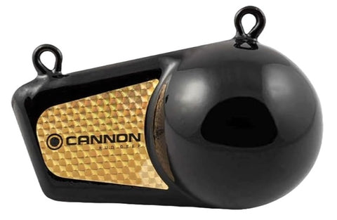 Cannon 2295182 Black with Gold Prism Vinyl Coating 8 lb. Downrigger Trolling Flash Weight