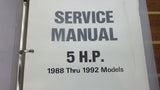 Mercury Force 90-823263 1988-1992 5 HP Outboard Motor Service Shop Manual - Second Wind Sales
