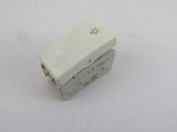 Gewiss GW 20 513 White Backlit 250V 10A 1-Pole 1-Module Push Button Light Switch