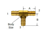 Midland Metal 32-126 32126 3/8" Marine Grade Brass 3-Way Tee Fitting