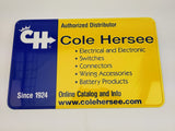 Cole Hersee F-001245 Vintage 14-3/4" X 23-3/4" Authorized Distributor Embossed Metal Wall Sign