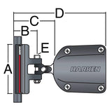 Harken 3803 System A Marine 22mm Flat Round Slider Battcar with 40mm Receptacle
