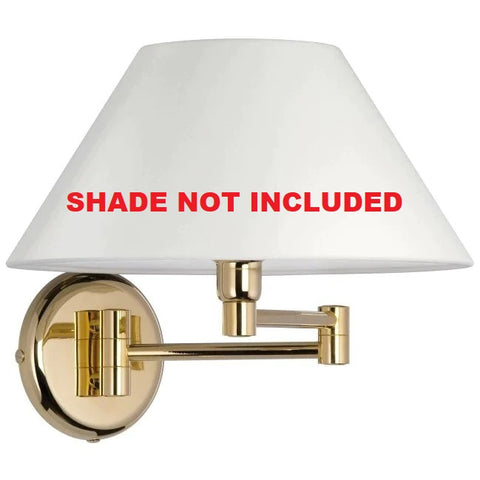 Cantalupi Queen / Vienna Gold Plated Brass Wall Reading Light with Switch (Shade Sold Separately)
