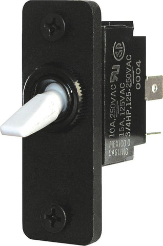 Blue Sea Systems 8205 SPST Off-(On) Toggle Panel Switch w/ White Wedge Handle - Second Wind Sales