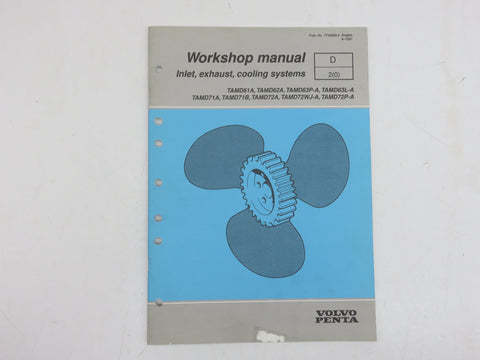 Volvo Penta 7738383-4 Genuine OEM Group 25 26 Inlet Exhaust Cooling System Workshop Manual