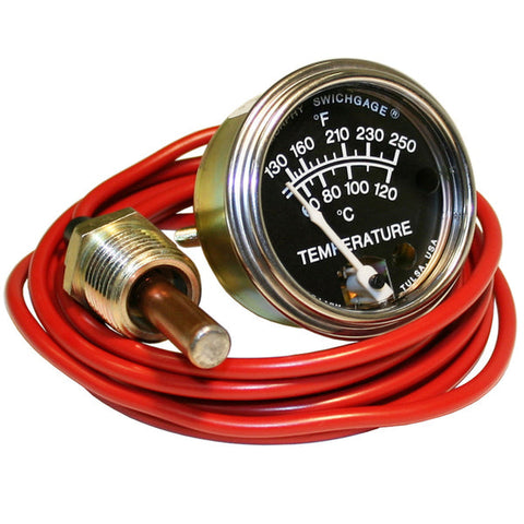 Murphy 20TG-OS-250-25-1/2 10702395 Swichgage 2” 130-250° F Temperature Gauge with 25’ Capillary
