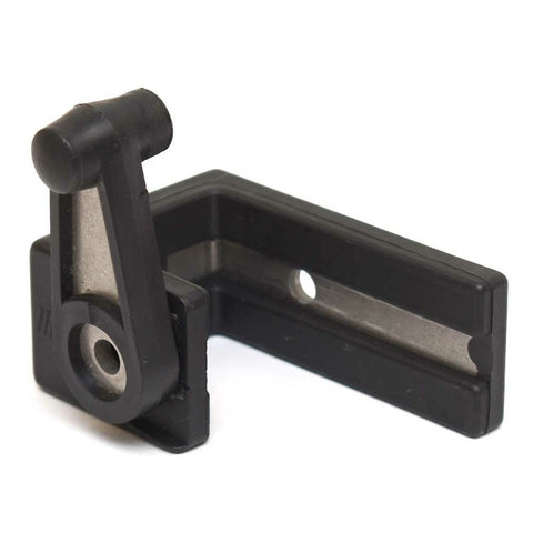 Marine East 4495-R Black 1-1/4" Right Pontoon Boat Safety Gate Latch with Stainless Steel Insert
