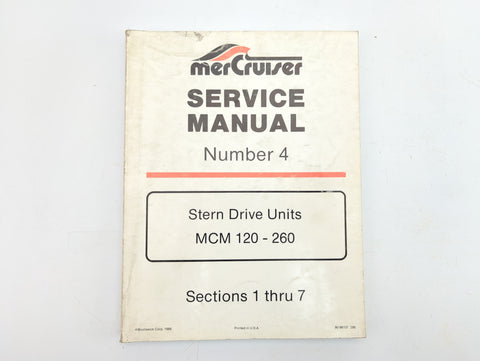 Mercury MerCruiser 90-86137 Genuine OEM Stern Drive Units MCM 120-160 Service Manual