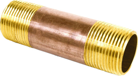 Midland Metal 40-106 40106 1” X 4-1/2" Red Brass Pipe Fitting Plumbing Nipple