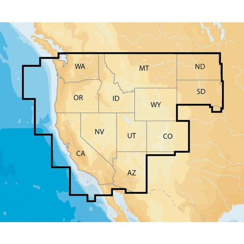 Navionics CF/NAV+WE Plus CF Card Electronic Chart Map US West Lakes and Coast Marine