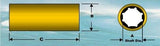 Morse E02200 EEL Brass 1-3/8" X 2-3/8" X 5-1/2” Cutlass Cutless Shaft Bearing