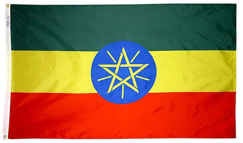 Green Grove Products 3' x 5' Premium Nylon Flag Ethiopia