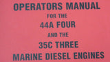 Westerbeke 44180 Genuine OEM 44A Four and 35C Three Marine Diesel Operators Manual - Second Wind Sales