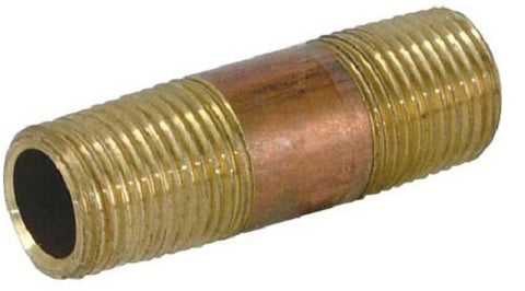 Midland Metal 40-104 40104 1” X 3-1/2" Red Brass Pipe Fitting Plumbing Nipple
