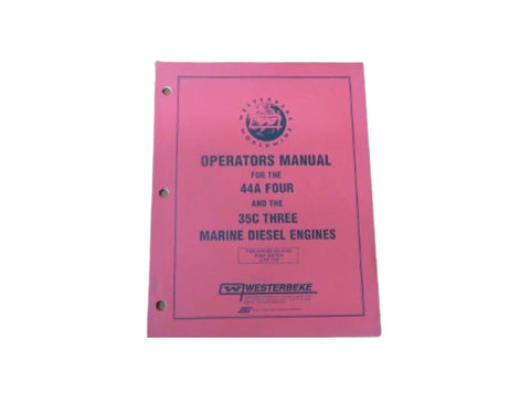 Westerbeke 44180 Genuine OEM 44A Four and 35C Three Marine Diesel Operators Manual - Second Wind Sales