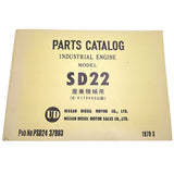 Nissan PSD24-37904 173463 Genuine OEM Industrial Engine SD22 Parts Catalog Manual