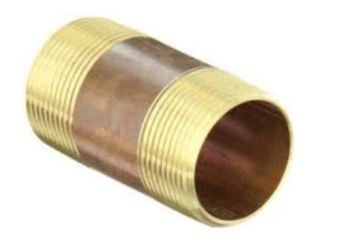 Midland Metal 40-081 40081 3/4" X 1-1/2" Red Brass Pipe Fitting Plumbing Nipple
