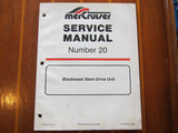 MerCruiser Marine 90-823228 Number 20 Blackhawk Stern Drive Unit Service Manual - Second Wind Sales