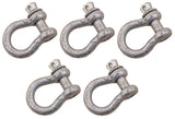 Sea Dog 147812-1 Hot Dipped Galvanized 1/2" Screw Pin Rigging Lift Anchor Shackle Lot of 5