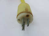 Hubbell 61CM22 HBL61CM22 125V 30A Female to 15A Male 2 Pole 7' ft. Yellow Adapter