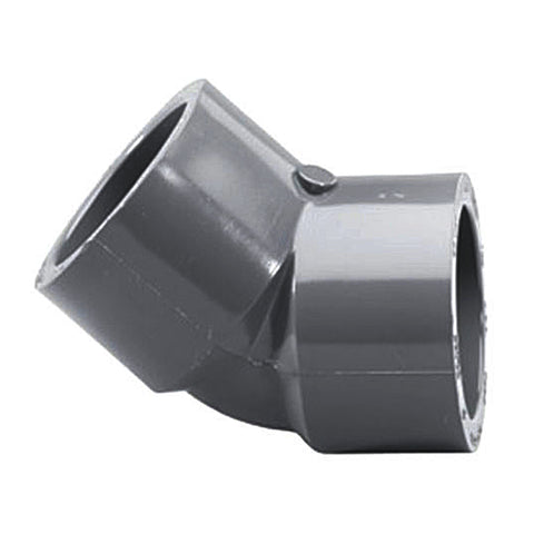 Lasco 9817-015 Gray 1-1/2” SCH 80/XH Slip X Slip PVC Socket 45° Elbow Fitting