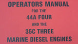 Westerbeke 44180 Genuine OEM 44A Four and 35C Three Marine Diesel Operators Manual - Second Wind Sales