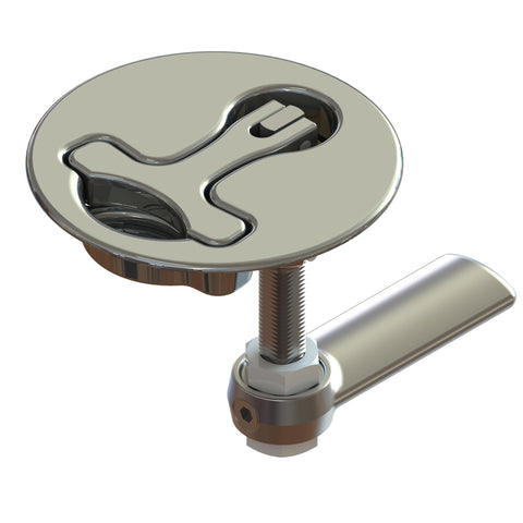 Taco F16-2500 Polished Stainless Steel 2-1/2” Round Flush Hatch Lift Handle Latch