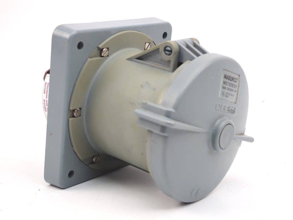 Marinco M5100B9R Marine Gray Amaplast 100A 125/208V 4 Pole 5-Wire Inle ...